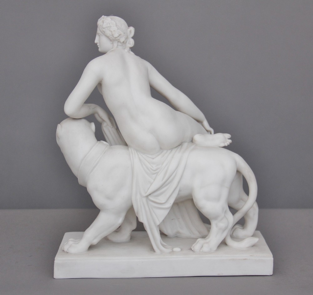 19th Century parian figure of Ariadne and the panther View IV