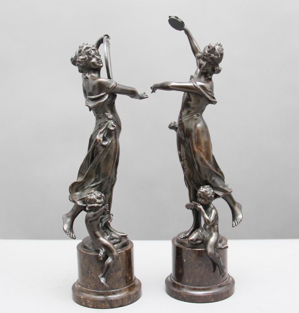 A pair of 19th Century classical bronze figures View V