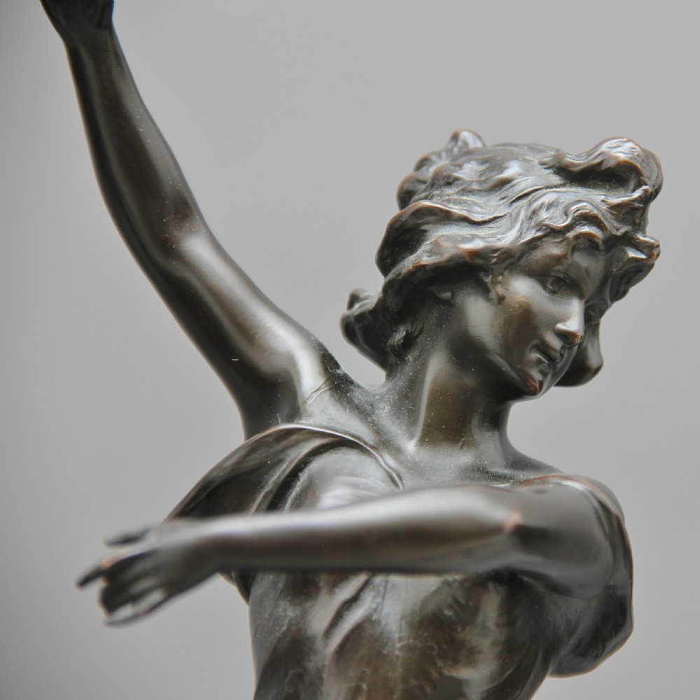 A pair of 19th Century classical bronze figures View X