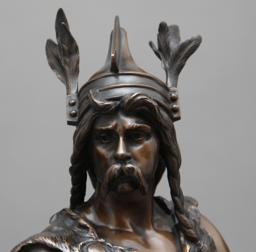 Large 19th Century bronze figure of Vercingetorix View VIII