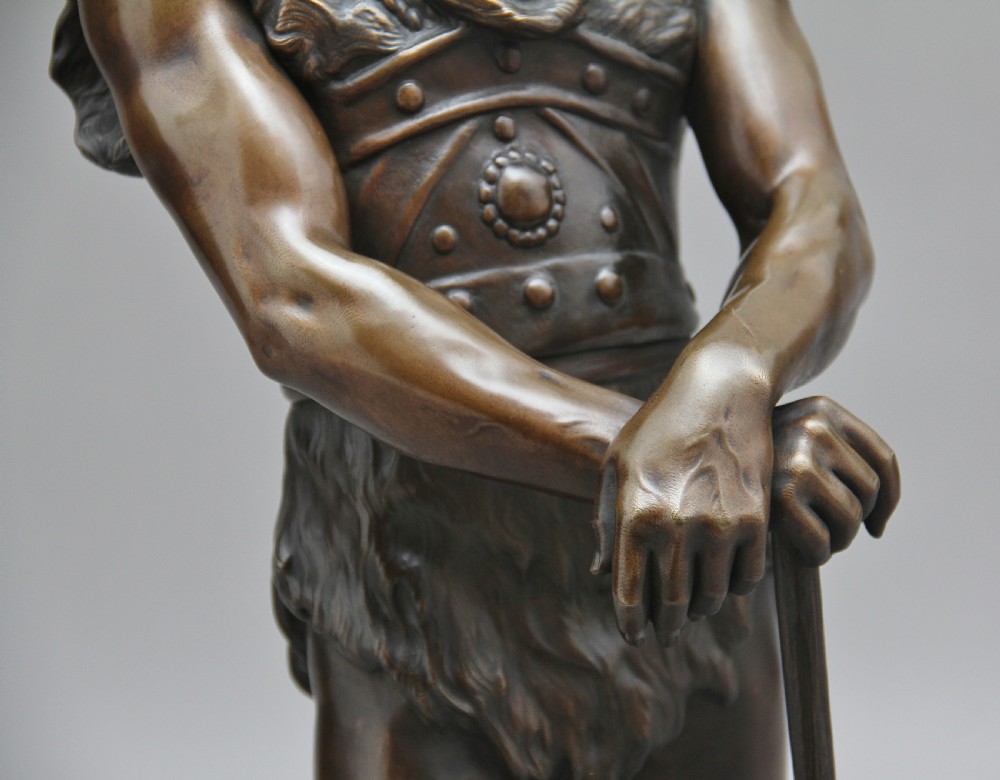 Large 19th Century bronze figure of Vercingetorix View X