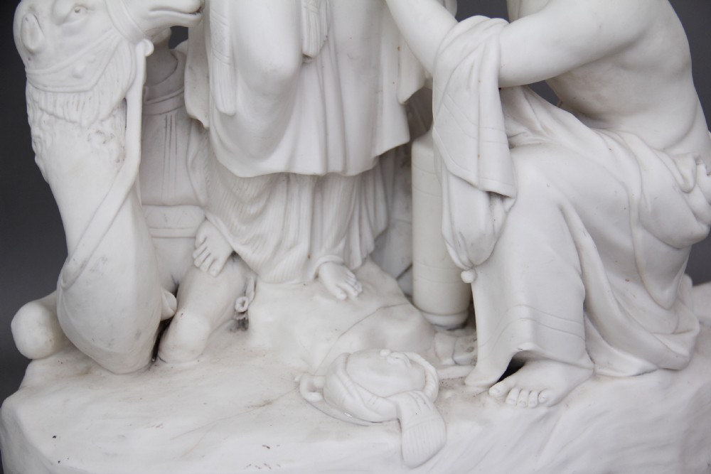 19th Century parian figure group of Isaac and Rebekah View VIII