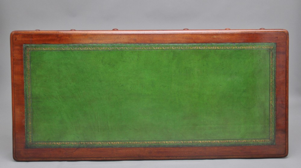 19th Century twin pedestal mahogany desk View III