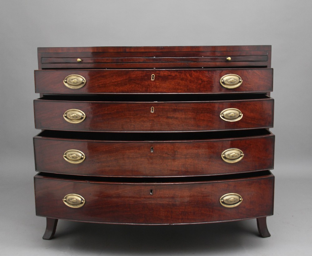 18th Century mahogany bowfront chest View II