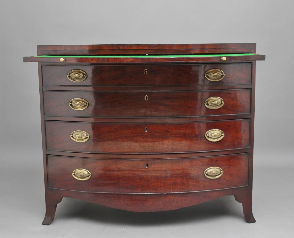 18th Century mahogany bowfront chest View III