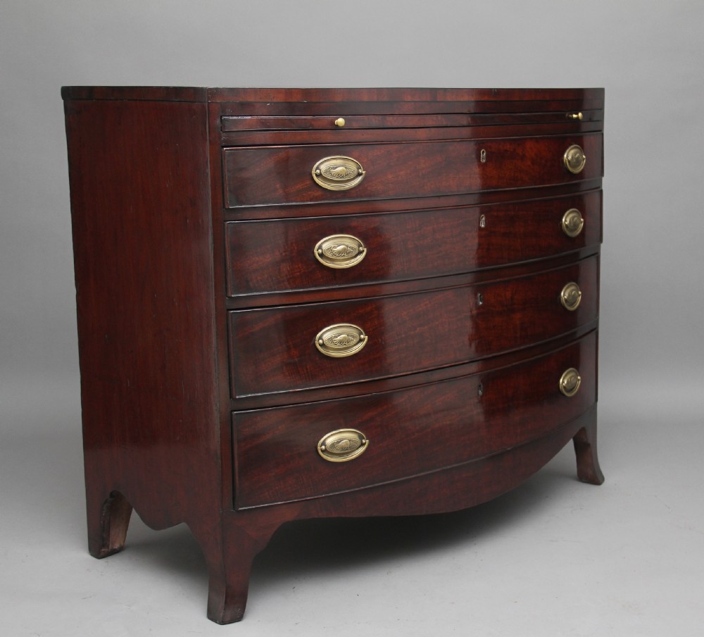 18th Century mahogany bowfront chest View V