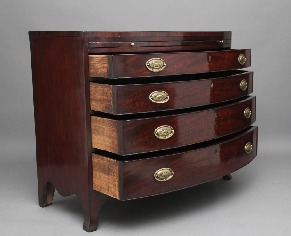 18th Century mahogany bowfront chest View VI