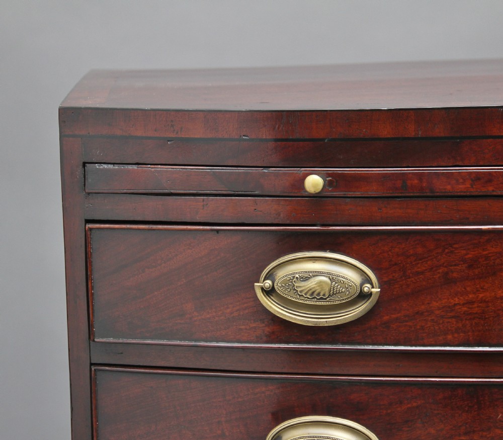 18th Century mahogany bowfront chest View XII