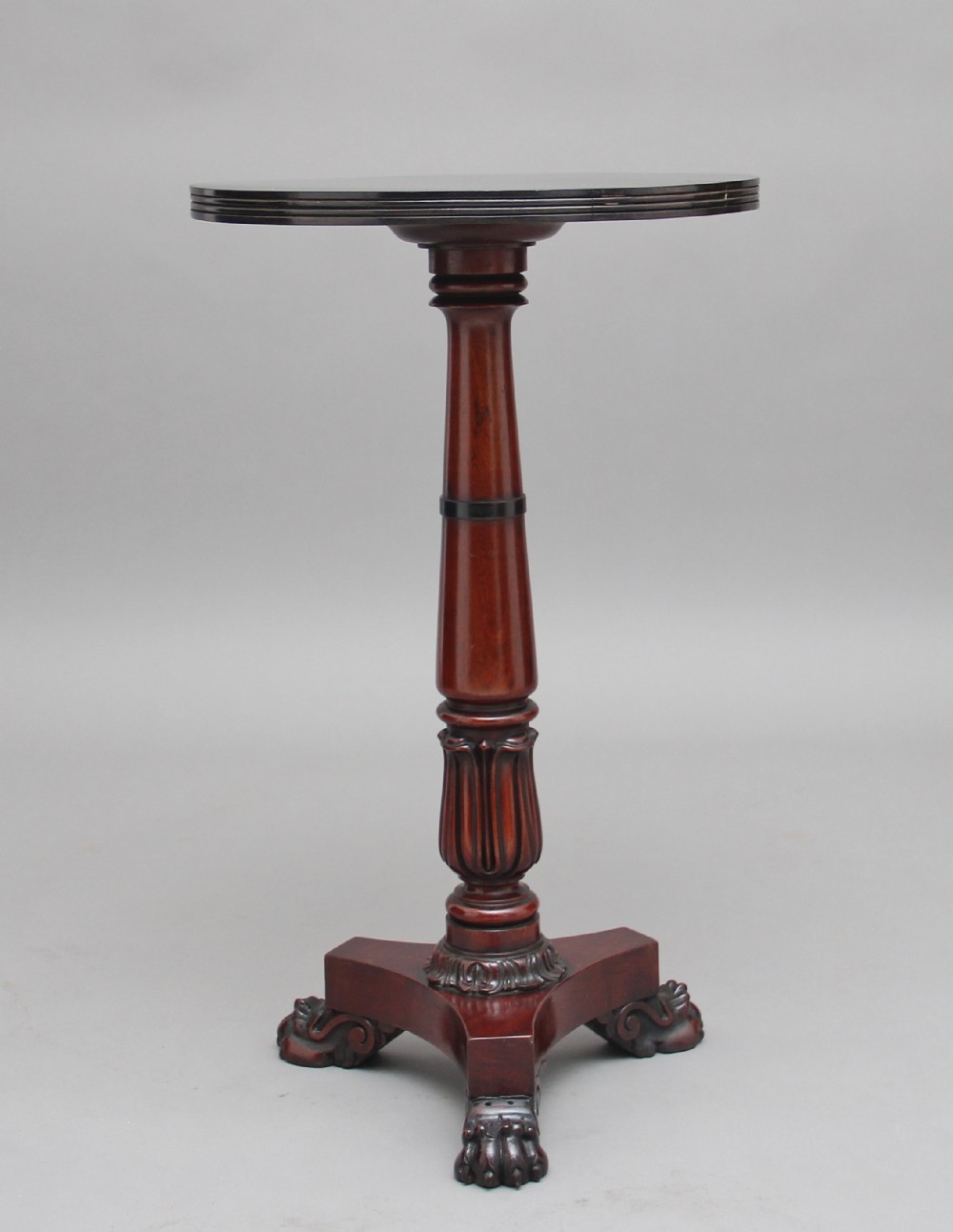 Early 19th Century mahogany and ebony wine table