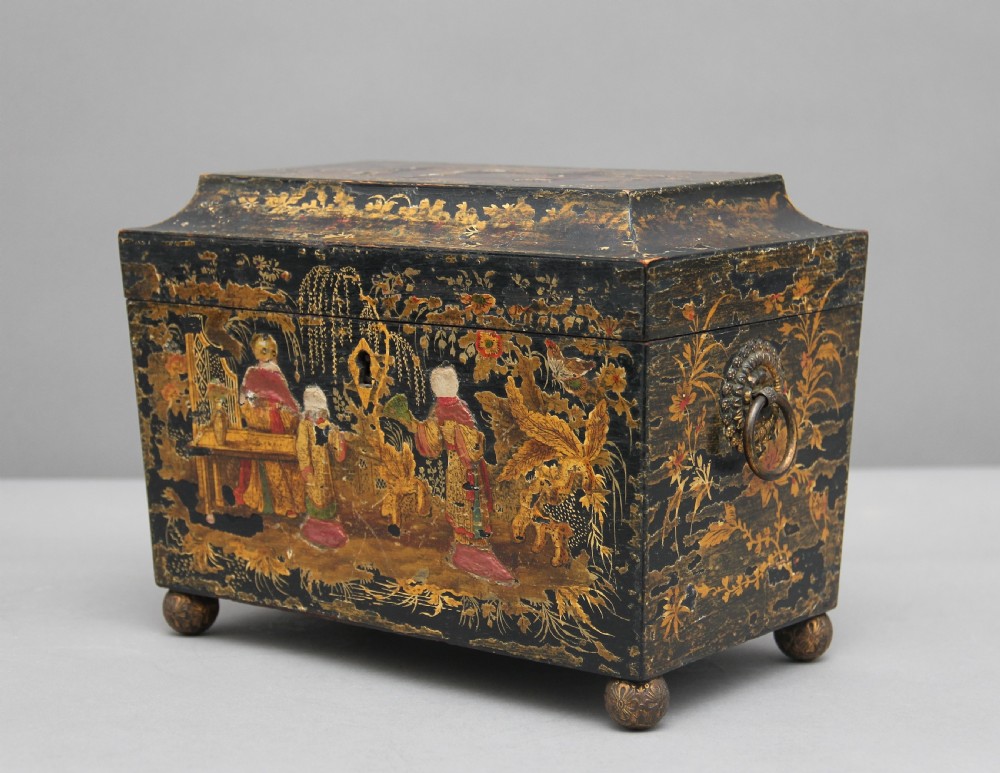 18th Century chinoiserie tea caddy