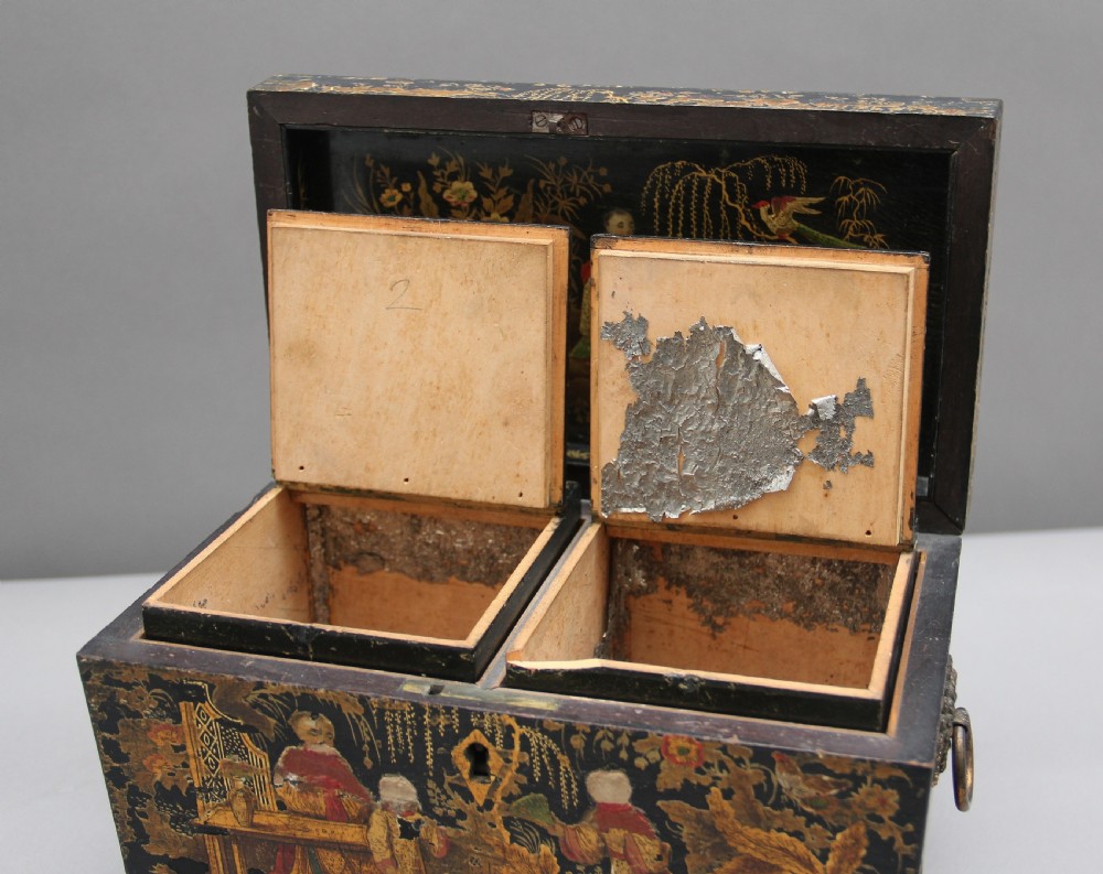 18th Century chinoiserie tea caddy View IV