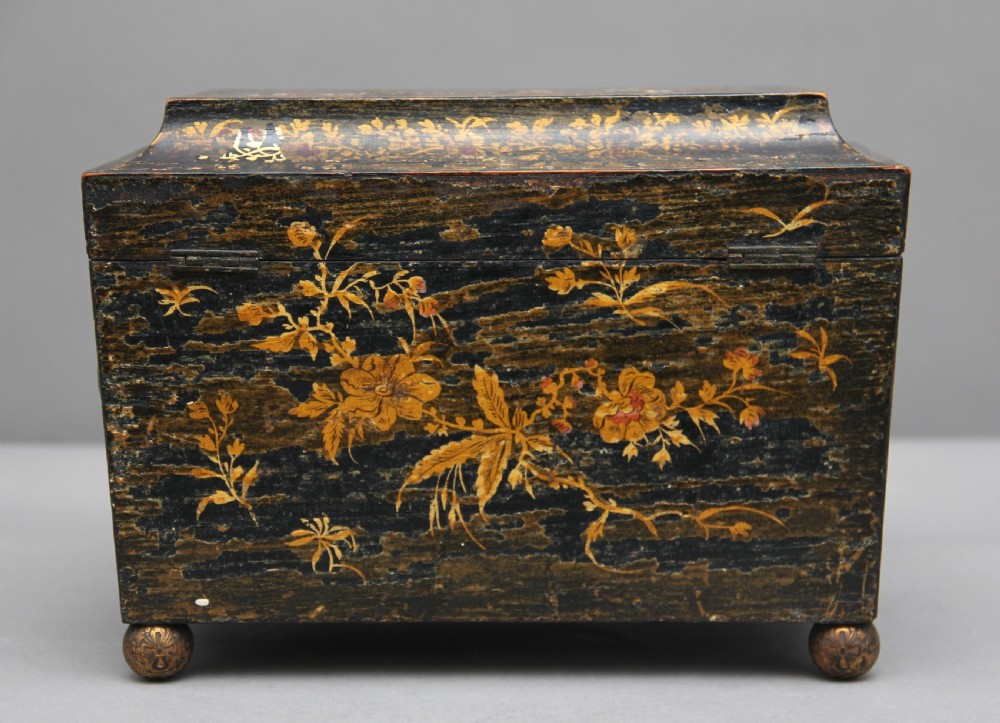 18th Century chinoiserie tea caddy View VII