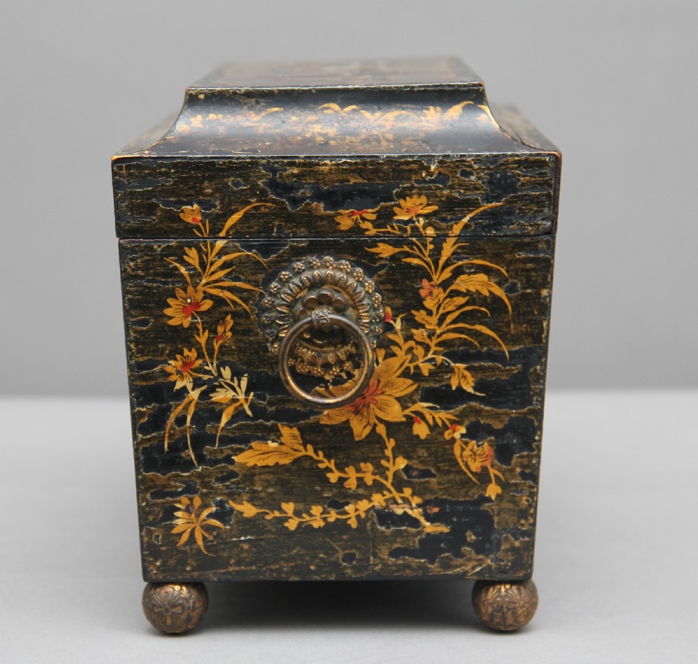 18th Century chinoiserie tea caddy View VIII