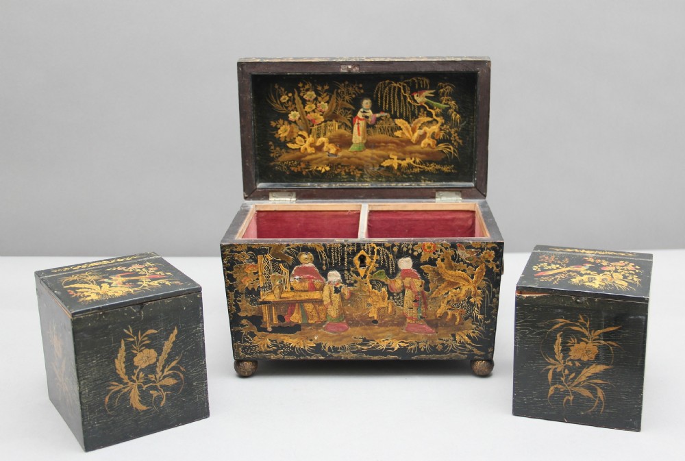 18th Century chinoiserie tea caddy View XIII