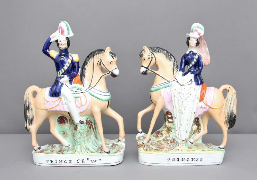 Pair of 19th Century Staffordshire figures