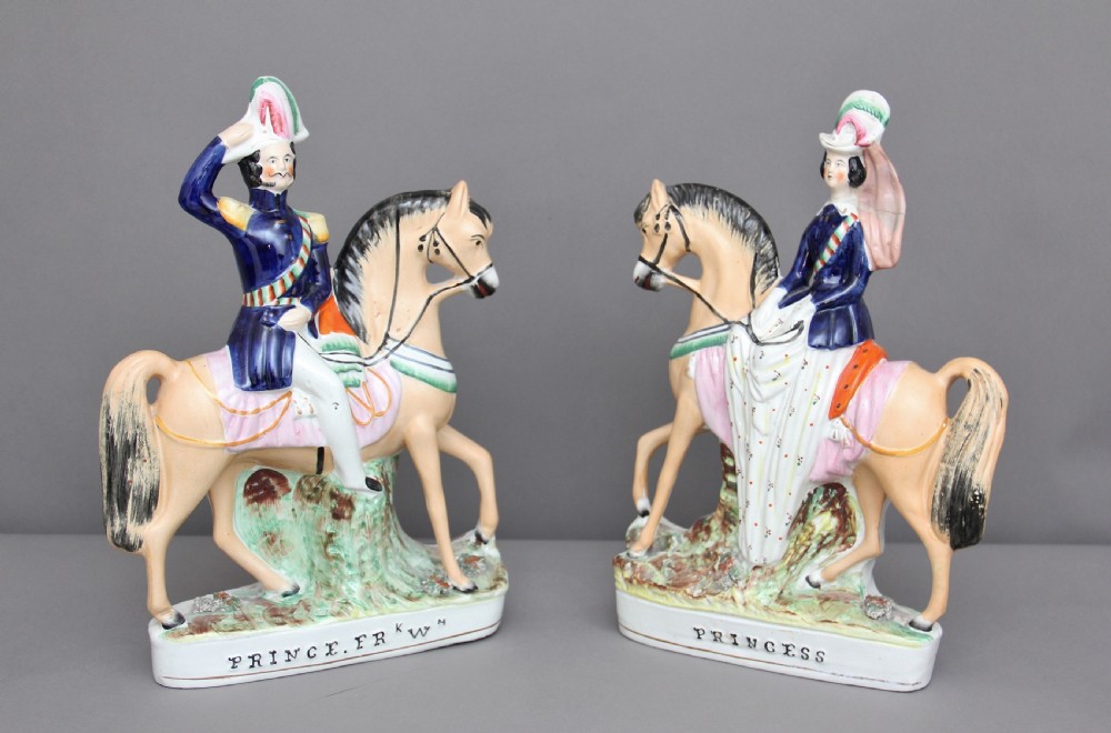 Pair of 19th Century Staffordshire figures View II