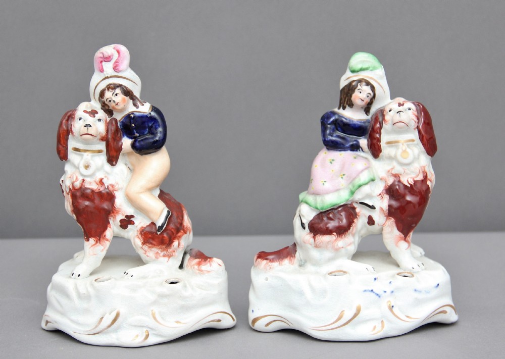 Pair of Staffordshire figures