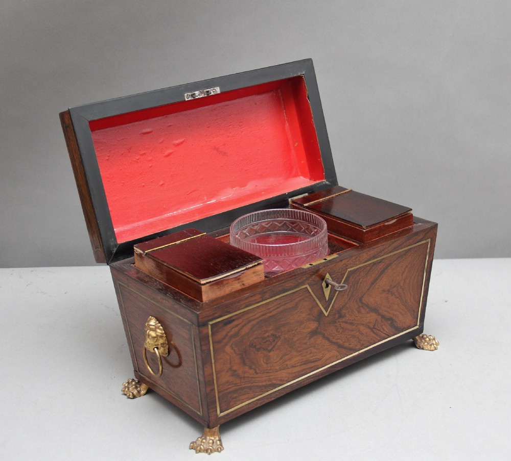 Early 19th Century rosewood tea caddy View III