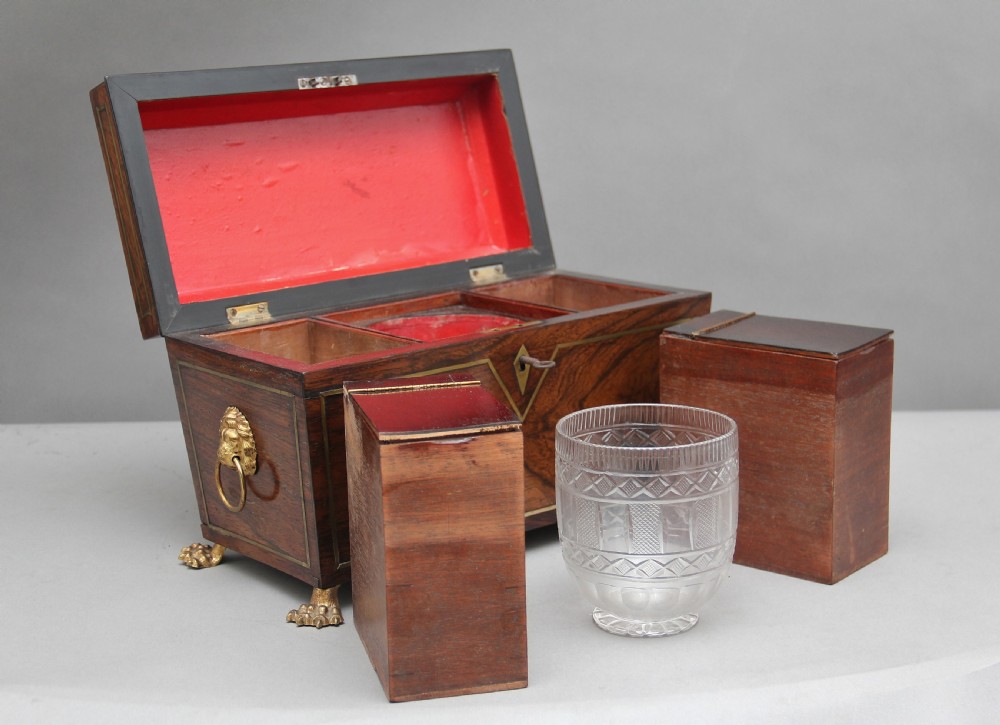 Early 19th Century rosewood tea caddy View IV