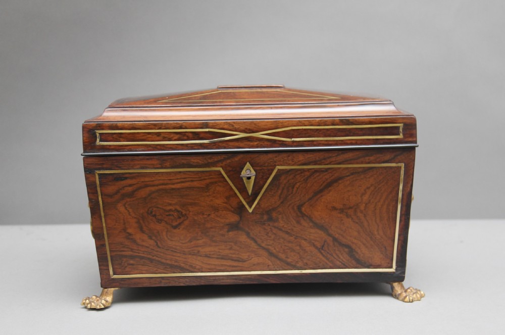 Early 19th Century rosewood tea caddy View VI