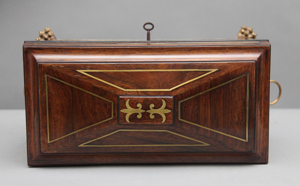 Early 19th Century rosewood tea caddy View X