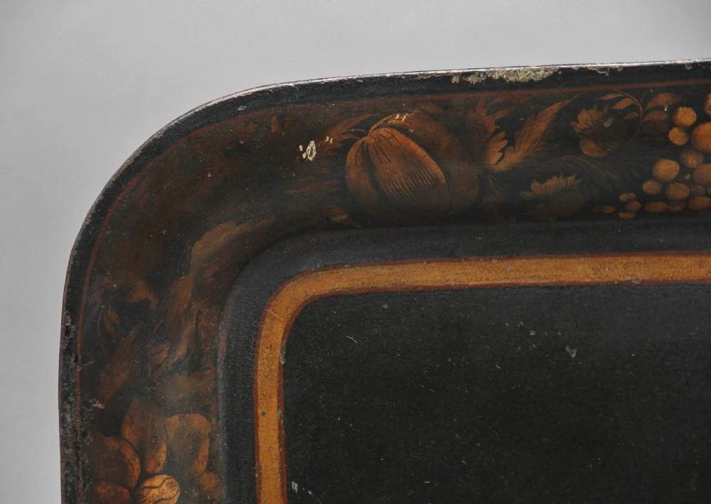 Early 19th Century toleware tray on stand View VII