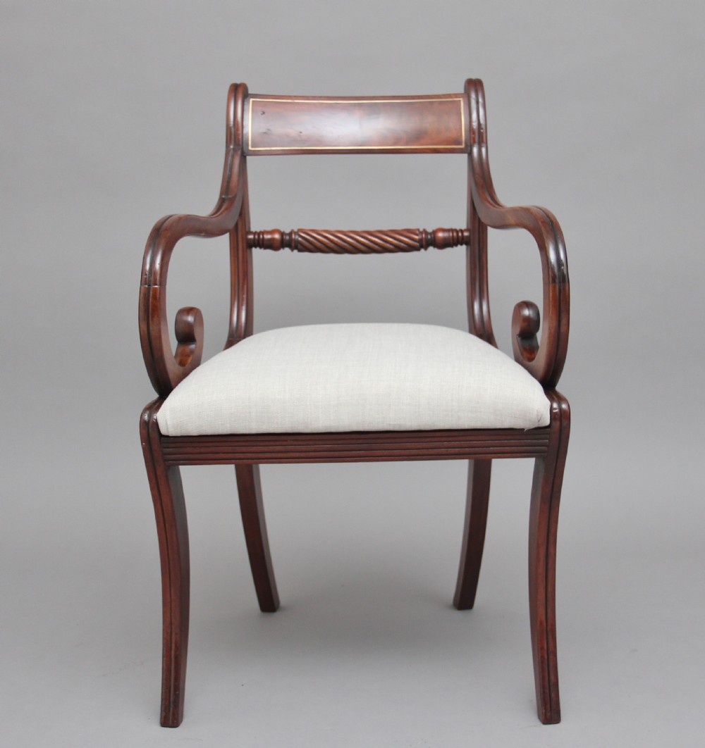 Early 19th Century mahogany rope back armchair View II