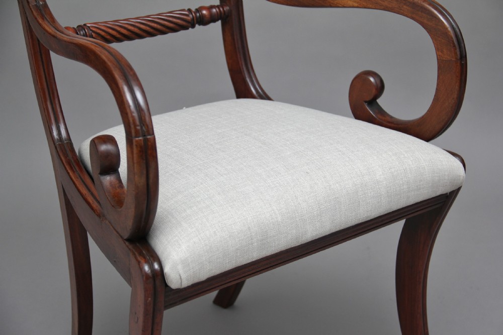 Early 19th Century mahogany rope back armchair View VI