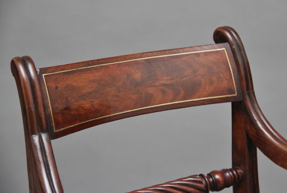 Early 19th Century mahogany rope back armchair View VII