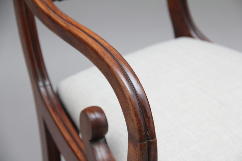 Early 19th Century mahogany rope back armchair View X