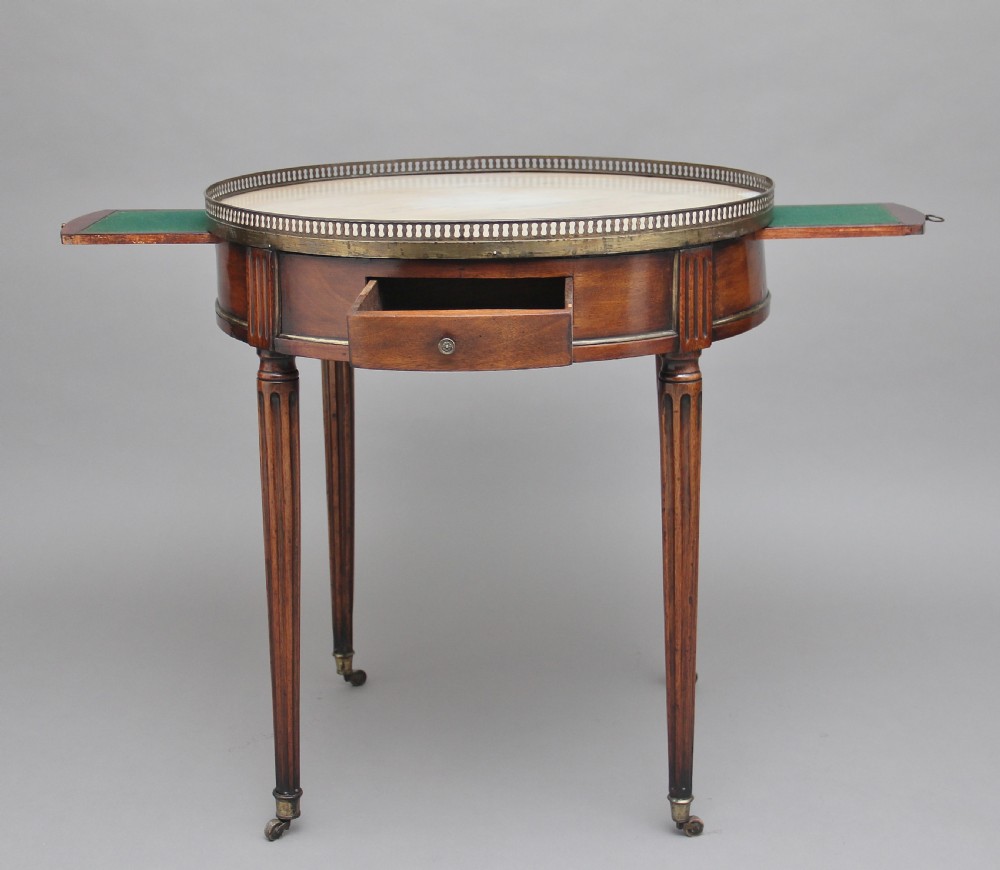 Early 19th Century mahogany and marble top occasional table View II