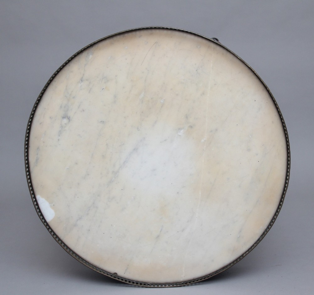 Early 19th Century mahogany and marble top occasional table View III