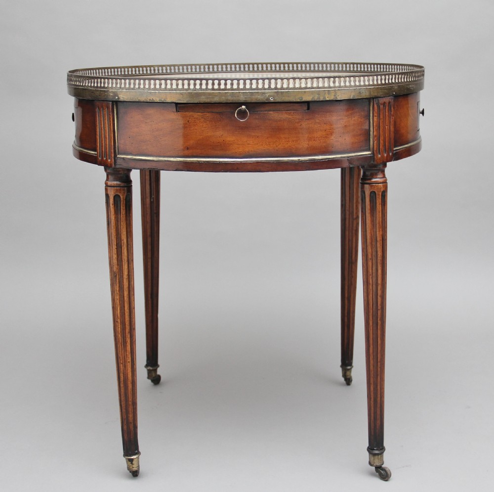 Early 19th Century mahogany and marble top occasional table View V