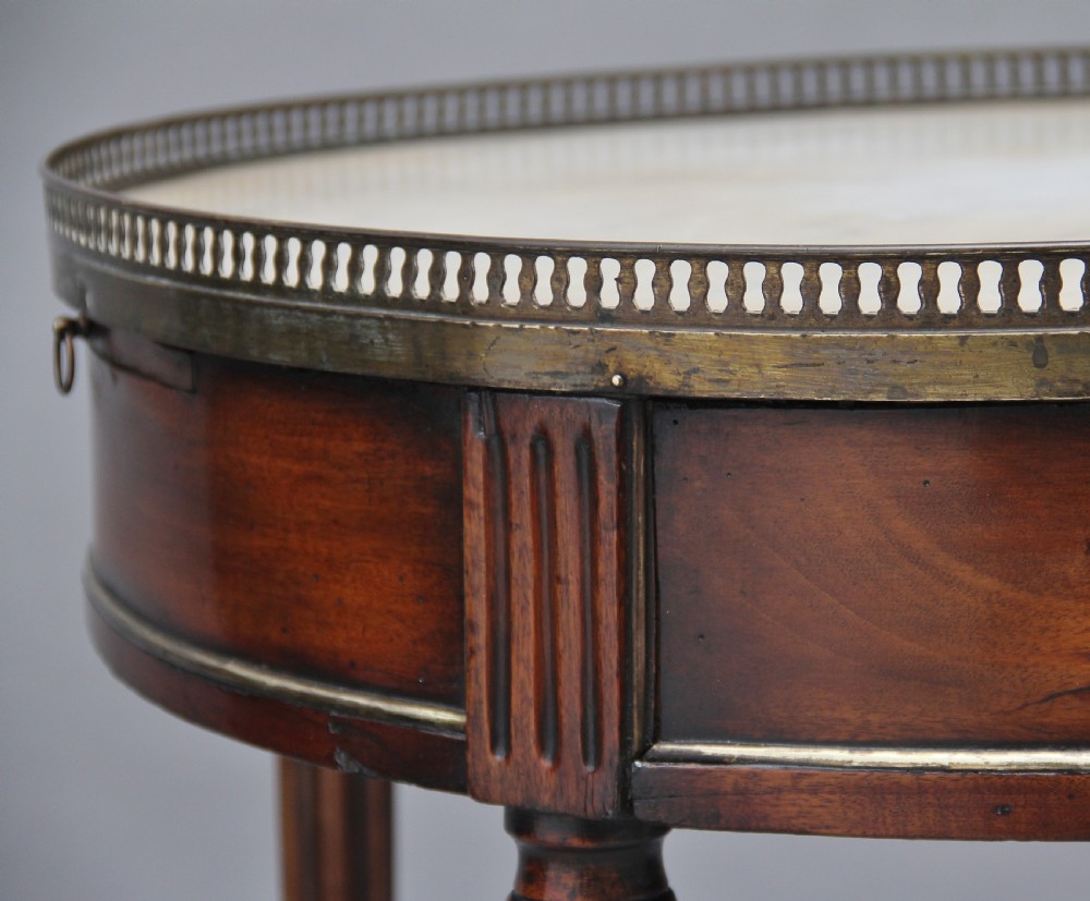 Early 19th Century mahogany and marble top occasional table View IX