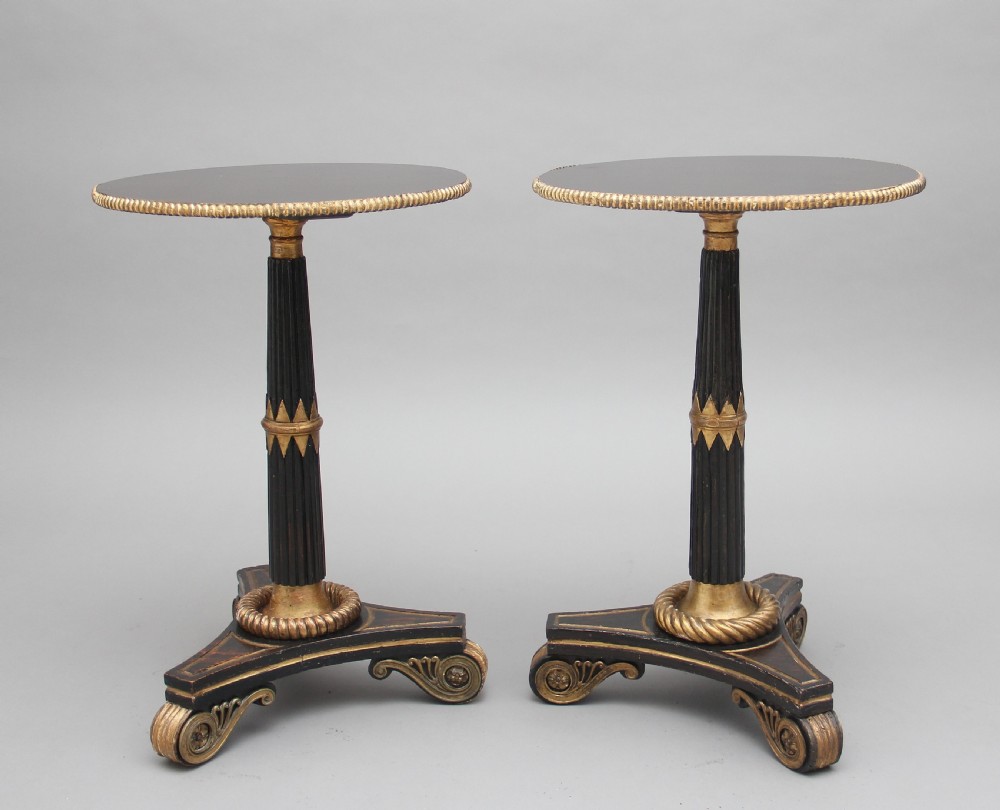 Pair 19th Century lamp tables