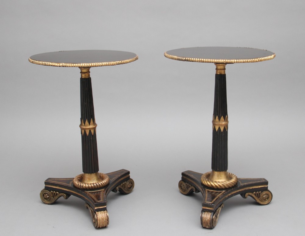 Pair 19th Century lamp tables View II