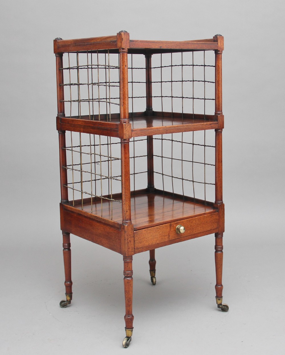 Early 19th Century three tier mahogany whatnot