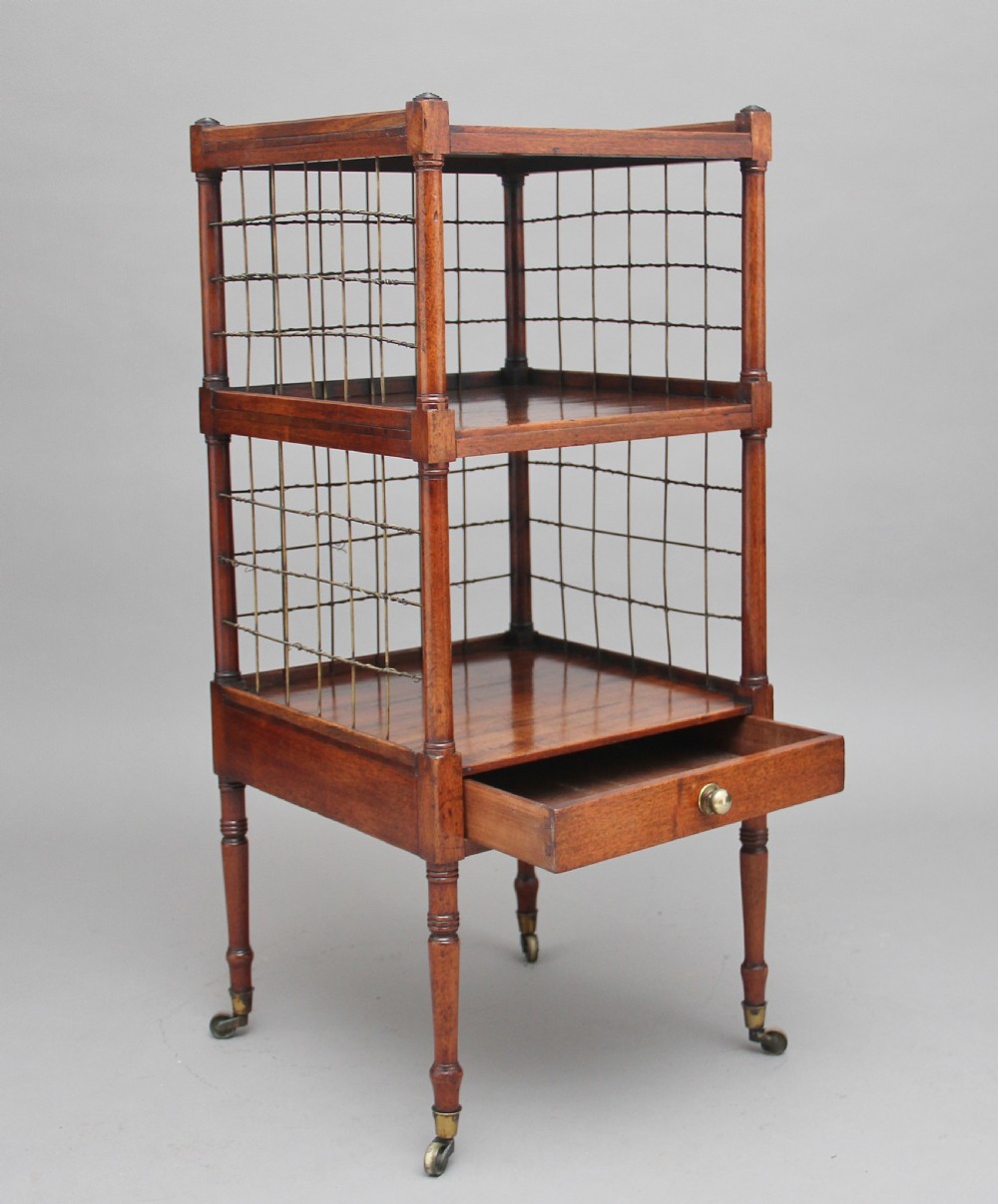 Early 19th Century three tier mahogany whatnot View II
