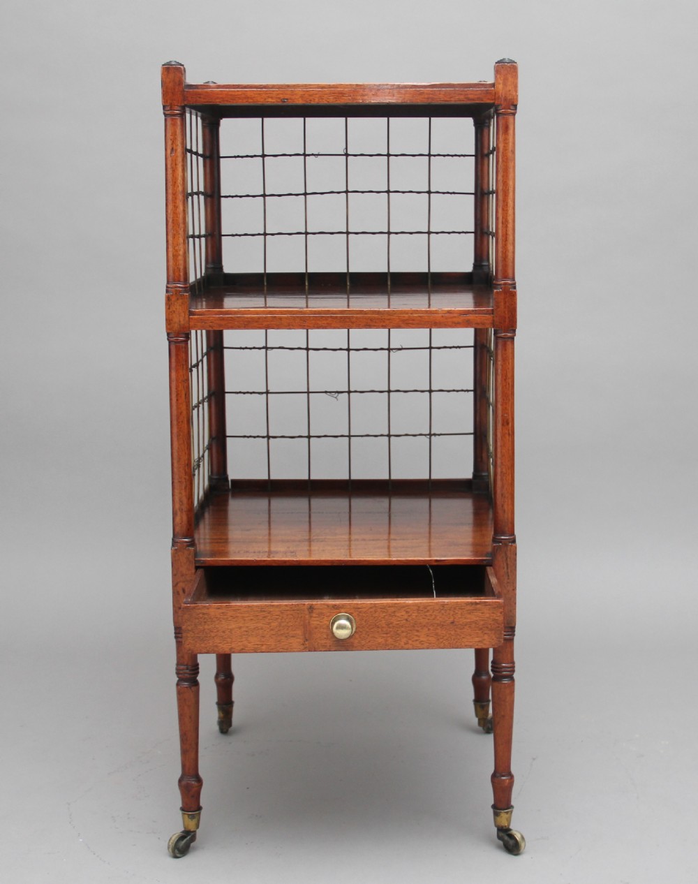 Early 19th Century three tier mahogany whatnot View IV
