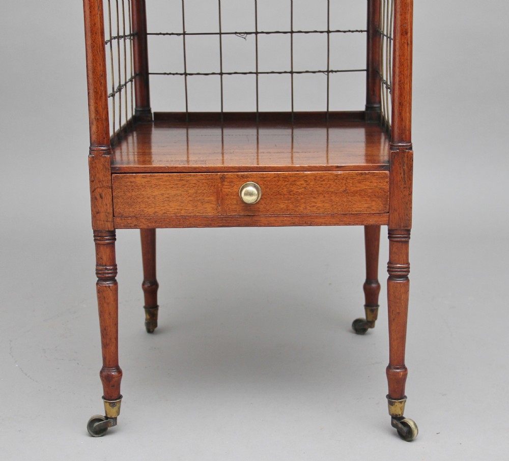 Early 19th Century three tier mahogany whatnot View X
