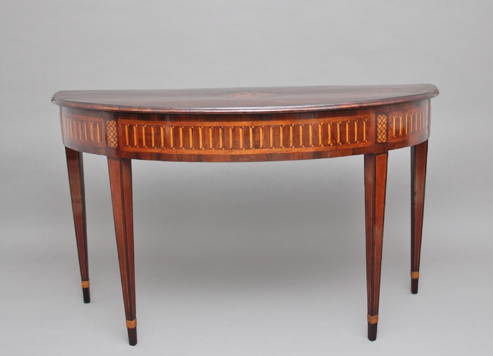 18th Century Italian walnut console table View II