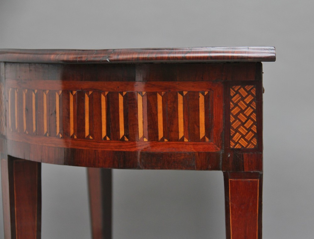 18th Century Italian walnut console table View X