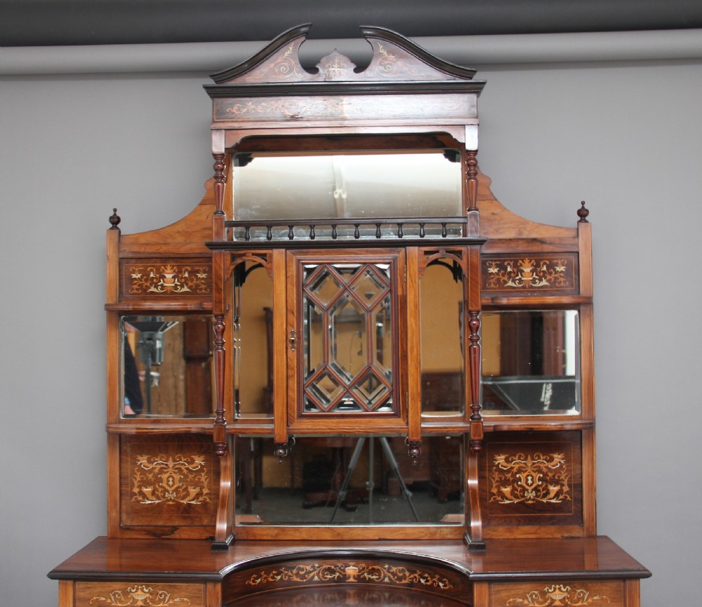 19th Century rosewood and inlaid cabinet  View III
