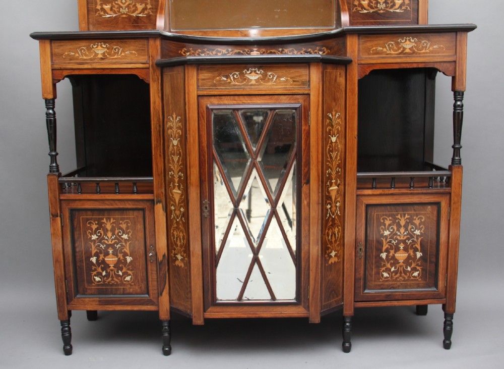 19th Century rosewood and inlaid cabinet  View VI