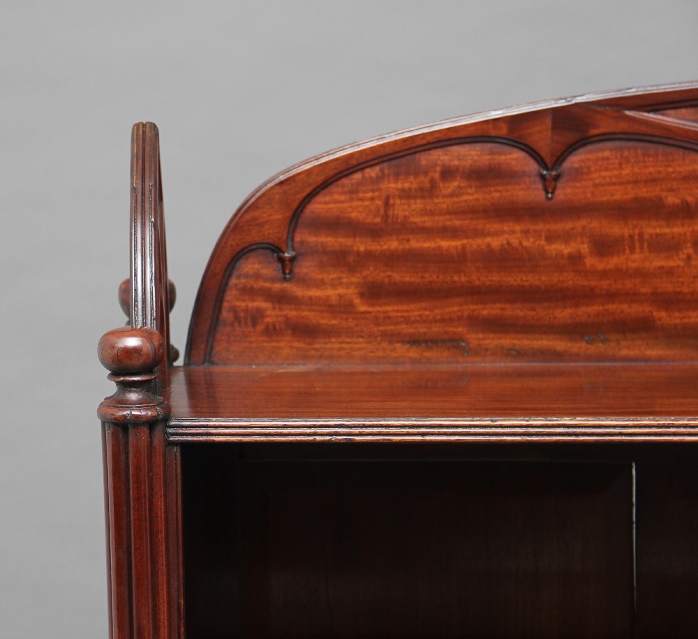 19th Century mahogany open bookcase in the Gothic style View VIII