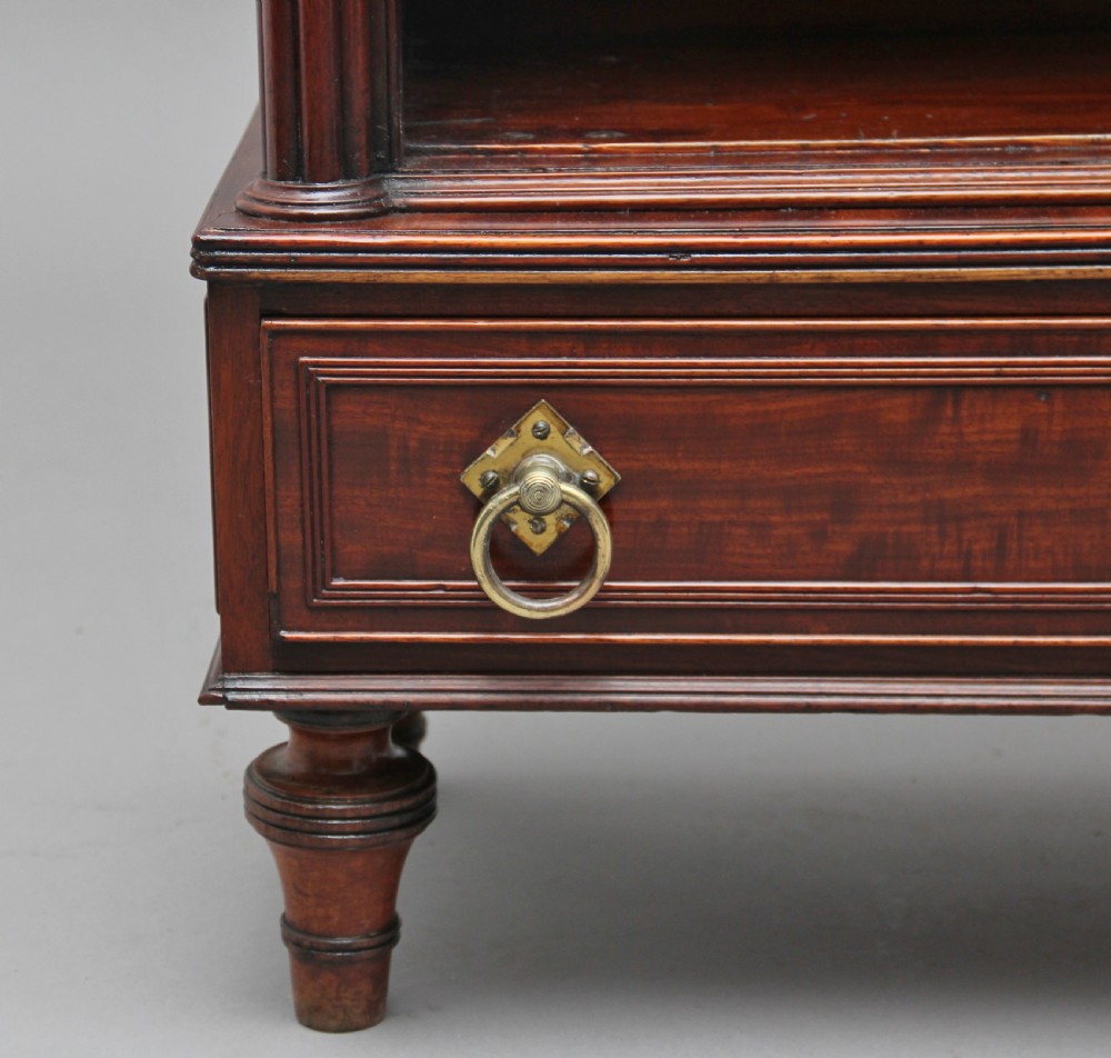 19th Century mahogany open bookcase in the Gothic style View XII