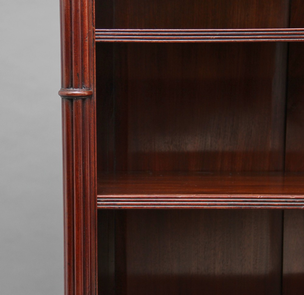 19th Century mahogany open bookcase in the Gothic style View XIV