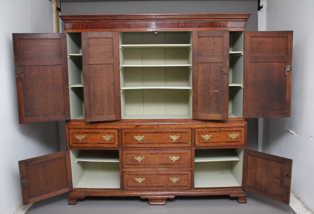 18th Century oak housekeepers cupboard View II