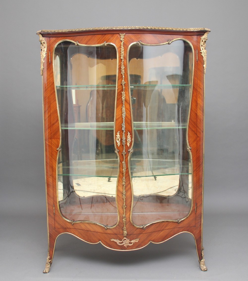 19th Century French Kingwood and ormolu display cabinet