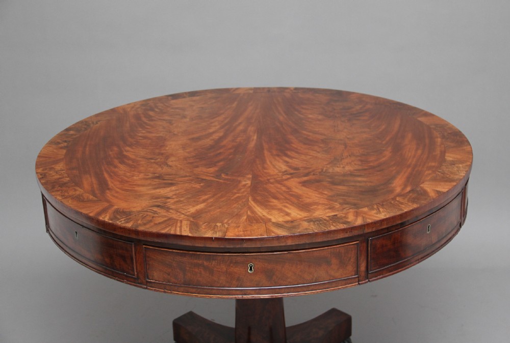Early 19th Century mahogany drum table View IX
